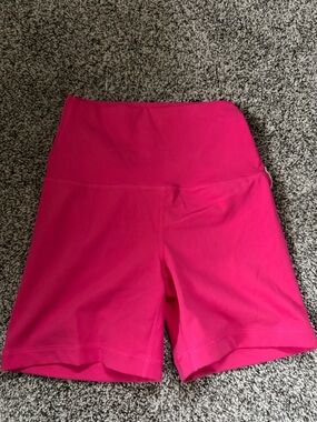 Yogalicious High-Rise Hot Pink Bike Shorts